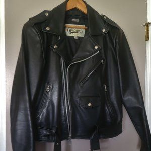 Vintage Mens Leather Open Road Motorcycle Jacket